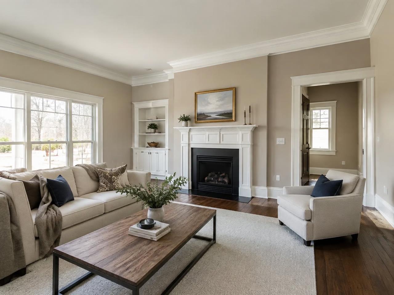 Freshly painted living room interior